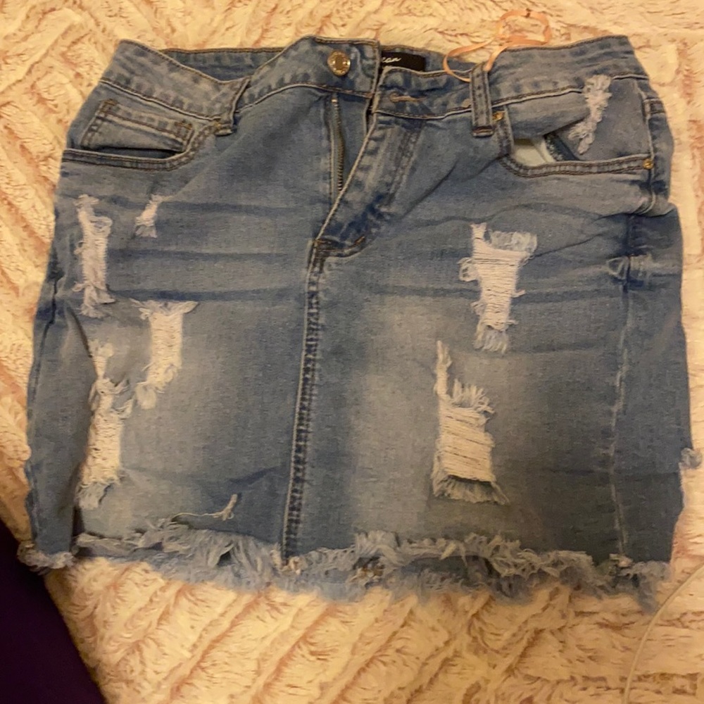 Mini jean skirt